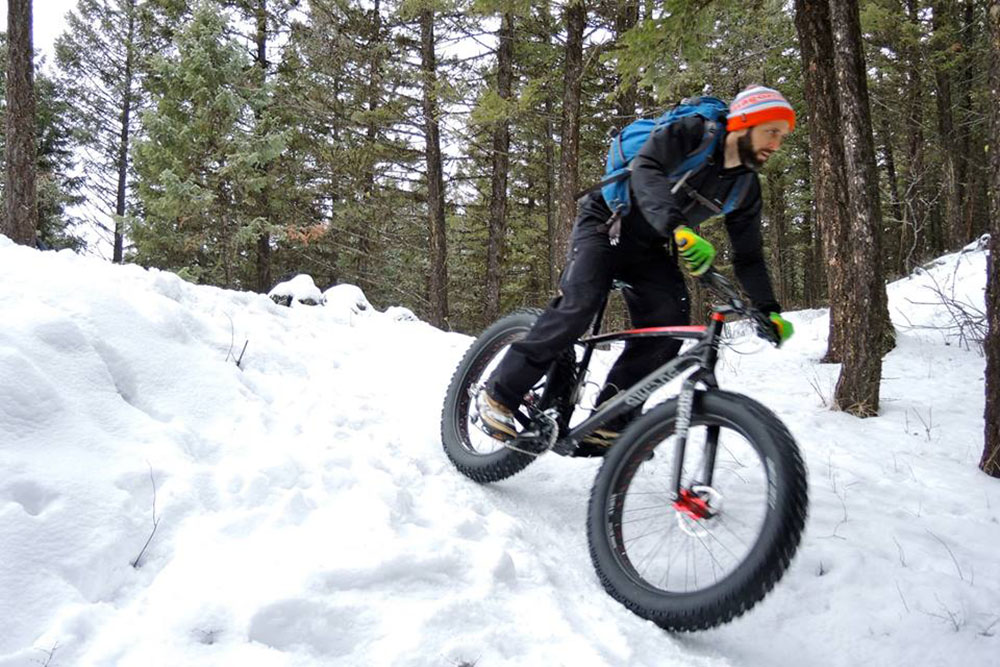 Fatbiking is available right out the door at the Whitefish Bike Retreat